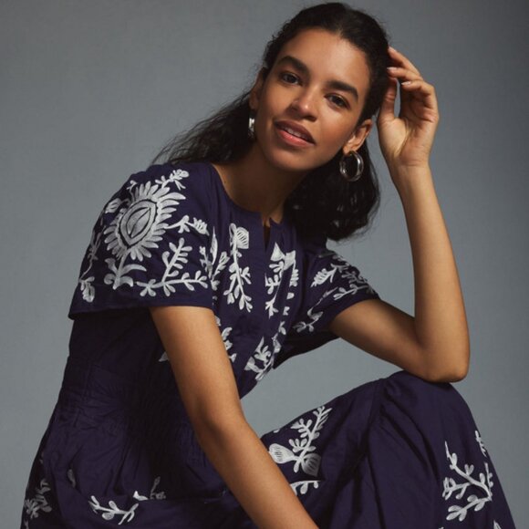 Anthropologie The Somerset Printed Maxi Dress - NWT - Size Large - Picture 10 of 11